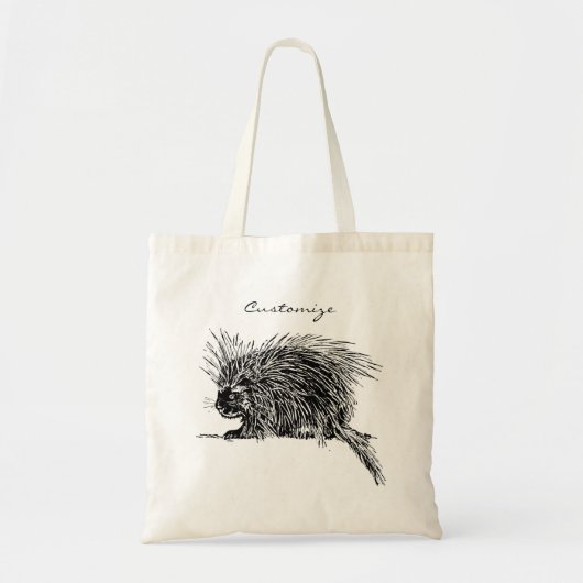 Tote Bag Cute Bristly Hedgehog Thunder_Cove (Devant)
