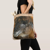 Tote Bag Cute Brown Alpaca Llama ferme animal (De près)