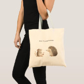Tote Bag Cute Brown Cream Hérisson Souris Meilleurs amis (Devant (produit))