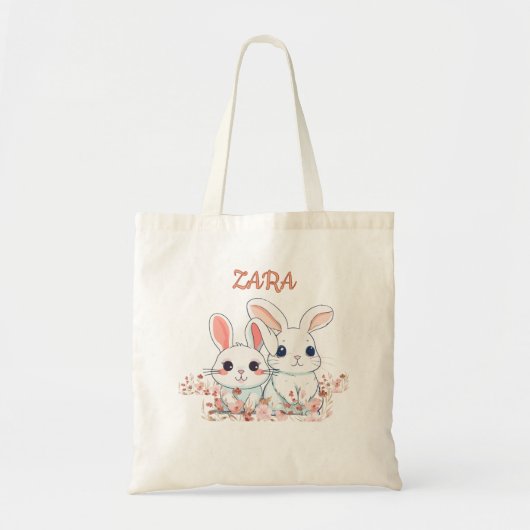 Tote Bag Cute Bunny Printed (Devant)
