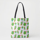 Tote Bag Cute Cactus, Green Cactus, Motif Cactus (Devant)
