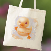 Tote Bag Cute Canard Nom du bébé Pastel Canard