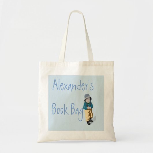 Tote Bag Cute Canvas Blue livre pour enfant (Devant)
