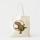 Tote Bag Cute Capybara Rhythmic Gymnastics Hoop Cartoon (Devant)