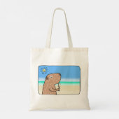 Tote Bag Cute Capybara sur la plage Chilling out Capybara (Dos)