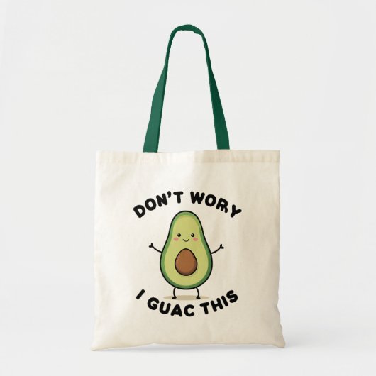 Tote Bag Cute Cartoon Avocado (Devant)
