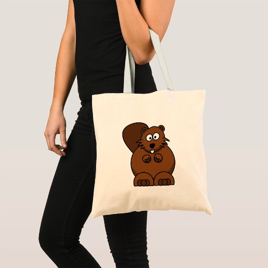 Tote Bag Cute Cartoon Beaver Funny Bois Animal
