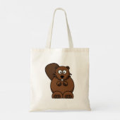 Tote Bag Cute Cartoon Beaver Funny Bois Animal (Dos)