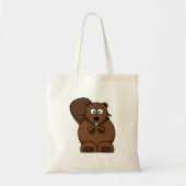 Tote Bag Cute Cartoon Beaver Funny Bois Animal (Devant)