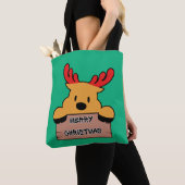 Tote Bag Cute Cartoon Christmas Reindeer  (De près)