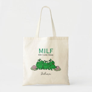 Tote Bag Cute Cartoon - Man I Love Frogs