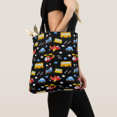 Tote Bag Cute Cartoon Vehicles Pattern  (De près)