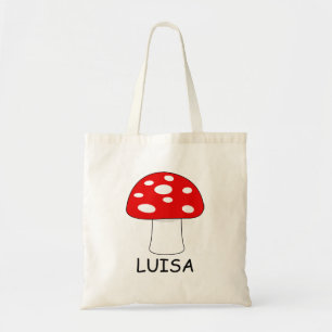 Tote Bag Cute casquette rouge personnalisé avec taches blan