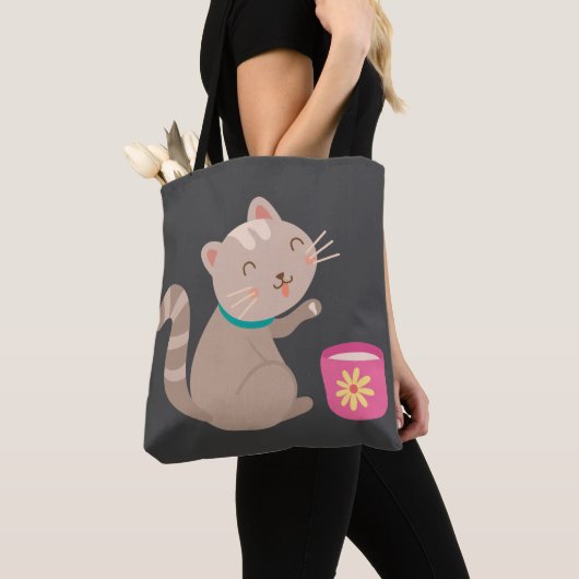 Tote Bag Cute cat (De près)