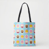 Tote Bag Cute Cat Cupcakes (Devant)