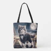 Tote Bag Cute Cat Pawdigy joue une sonate au clair de lune (Dos)