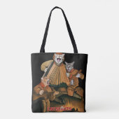 Tote Bag Cute Cat Scouts Accordion Band Fourre-tout (Dos)