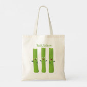 Tote Bag Cute céleri bâtons trio caricature légumes (Dos)
