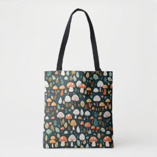Tote Bag Cute champignons feuille cottage design
