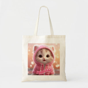 Tote Bag Cute Chat 2 Photos Purrfect Chat Maman