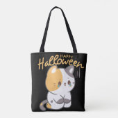 Tote Bag Cute Chat Happy Hallowen (Dos)