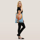 Tote Bag Cute Chat Hot Air Balloon Whimsical Art (Sur le modèle)