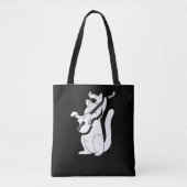 Tote Bag Cute Chat jouant Violon String Musicien d'instrume (Devant)