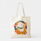 Tote Bag Cute Chat Lucky (Dos)