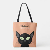 Tote Bag Cute Chat Noir Enfants Halloween (Dos)