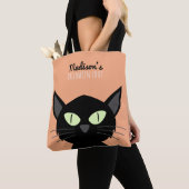 Tote Bag Cute Chat Noir Enfants Halloween (De près)