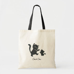 Tote Bag Cute Chats Noirs Danser Drôle