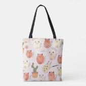 Tote Bag Cute chats sans couture motif (Dos)