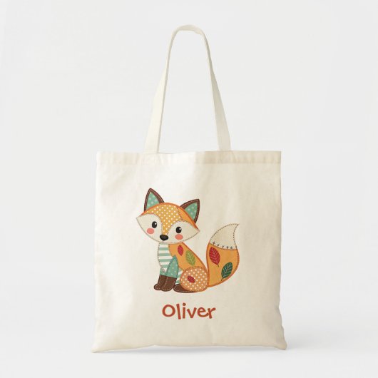 Tote Bag Cute chevalet Fox (Devant)