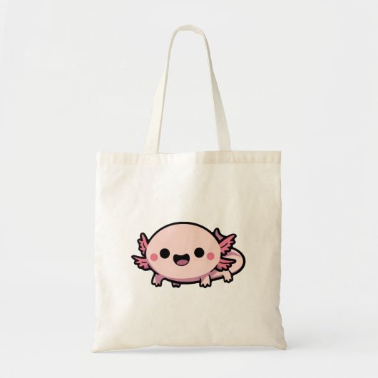 Tote Bag Cute Chibi Axolotl (Devant)