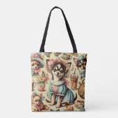Tote Bag Cute Chihuahua Peinture Chiot (Dos)