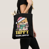 Tote Bag Cute Christmas Dog - Yappy Howlidays  (De près)