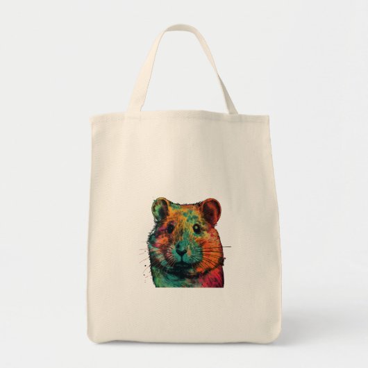 Tote Bag cute colour full hamster art design (Devant)