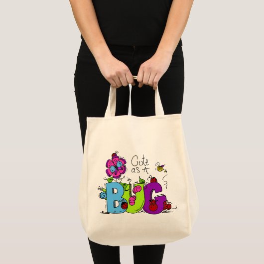 Tote Bag Cute comme un bug (Devant (produit))