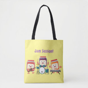 Tote Bag Cute confiture session dessin animé musicien humou