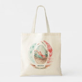 Tote Bag Cute corbeille d'oeufs de Pâques et plumes (Dos)
