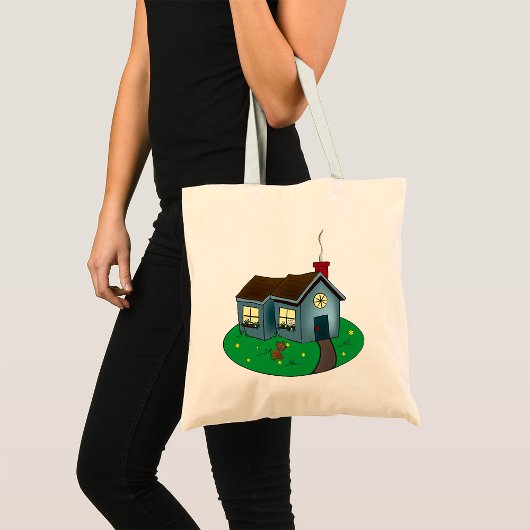 Tote Bag Cute Cottage Home