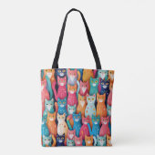 Tote Bag Cute couleur Kittens Motif (Dos)