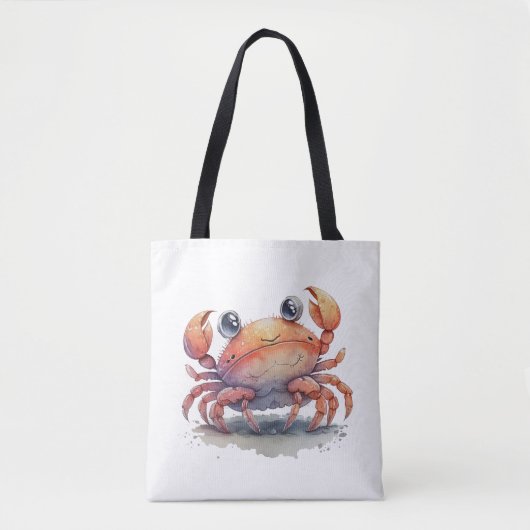 Tote Bag Cute crabe Épaule Fourre-tout (Devant)
