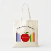 Tote Bag Cute Crayon Enseignant élémentaire Apple (Devant)
