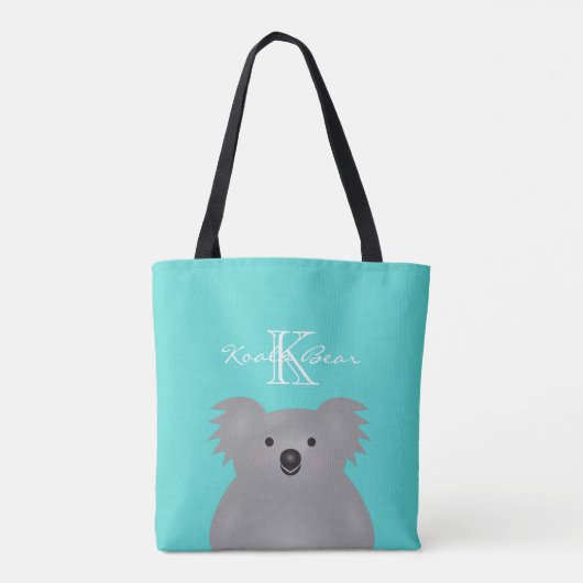 Tote Bag Cute Cudely Australia Baby Koala Oear Monogramme (Dos)