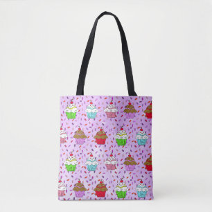 Tote Bag Cute cupcakes Whimsical et arroseurs de bonbons