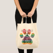 Tote Bag Cute Custom Rainbow Bridge Empreintes de pattes su (Devant (produit))