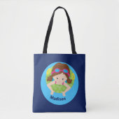 Tote Bag Cute Custom Swim Team Girl (Devant)