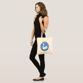 Tote Bag Cute cygne blanc avec dessin de la couronne (Devant (modèle))