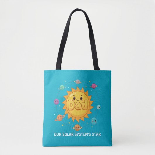 Tote Bag Cute Dad Solar System Star Space Cartoon (Devant)